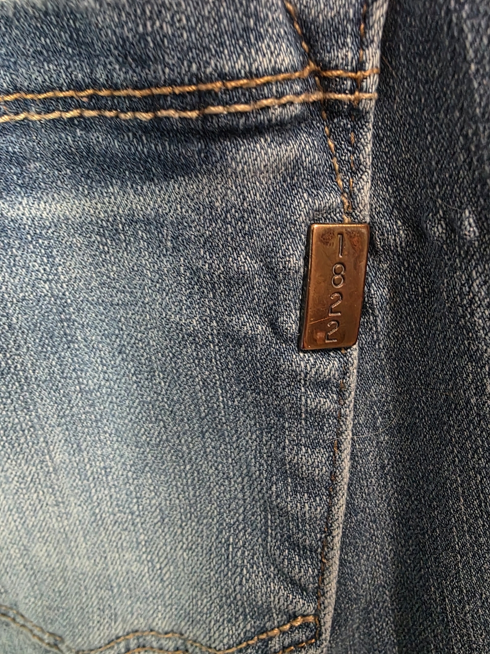 1822 Denim Women's Faded Distressed Blue Boyfriend Jeans - Picture 4 of 4